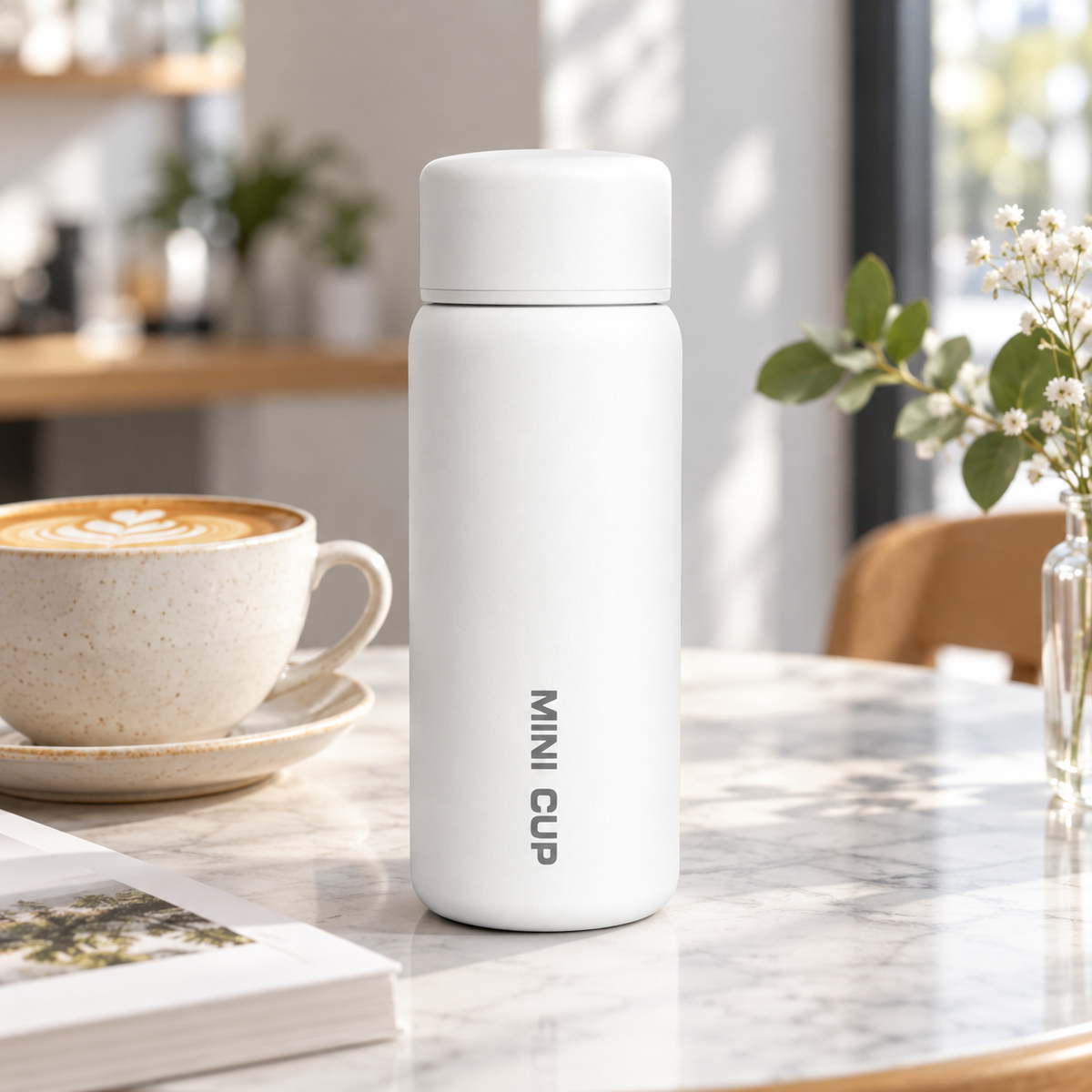 Termo Acero Inoxidable Termico Blanco 380 ml MINI CUP