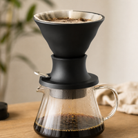 Cafetera Dripper V60 Tipo Hario Switch en Ceramica Negra 02