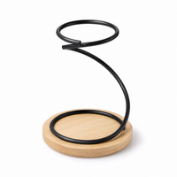Soporte Cafe para Drippers y Conos V60 con Base Redonda de Madera