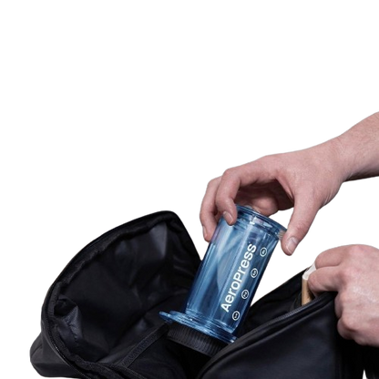 Cafetera Clear AereoPress Viajera Original Azul 4 Tazas Práctica