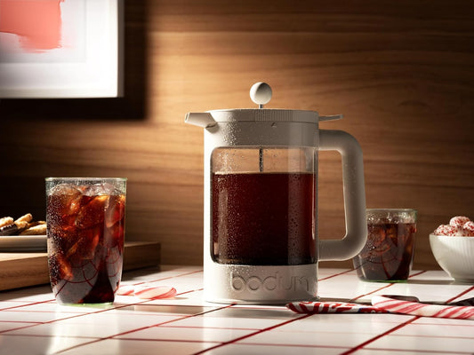 Cafetera BODUM Bean Infusion Cold Brew Doble Tapa 1.5L Blanca