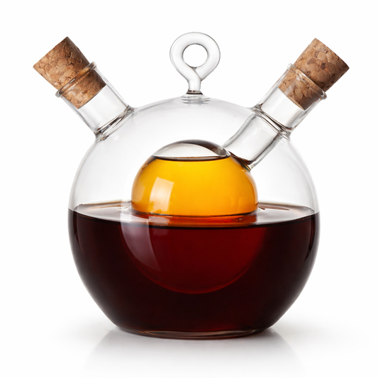 Server Botella Cold Brew Italiana Redonda 2 en 1 de Vidrio Borosilicato