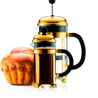 Cafetera de Embolo Prensa Francesa Dorada Disponible en 350ml-600ml-800ml