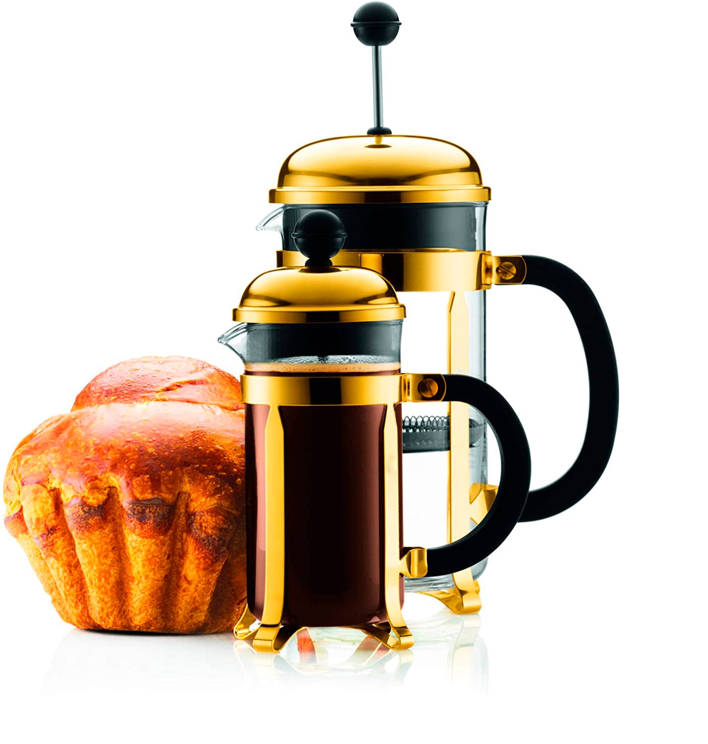 Cafetera de Embolo Prensa Francesa Dorada Disponible en 350ml-600ml-800ml