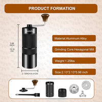 Molinillo Pro Para Café Negro Muelas en Acero Inoxidable
