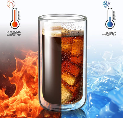 Vaso para Cóctel Vidrio Borosilicato 350ml Doble Fondo