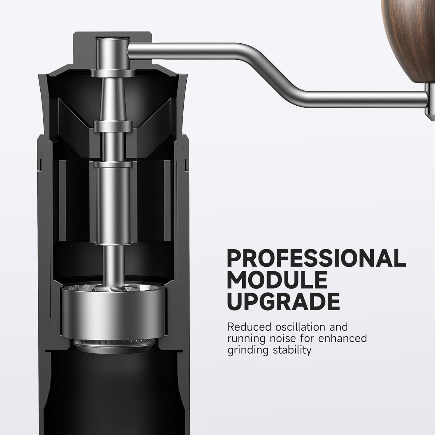 Molino de Café Negro Profesional Ajustable Acero Inoxidable