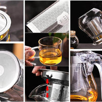Elegancia y Versatilidad en una Tetera: Esta tetera combina un diseño elegante con la versatilidad de preparar una amplia gama de bebidas, desde té caliente hasta café helado.