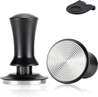 Set Manipulación de Café Tamper 58mm + Base Tamper Negro
