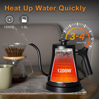 Hervidor Eléctrico Control Vertido Cuello de Cisne 1Litro