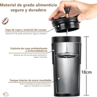 Combo Viajero del Café | Termo Prensa Viajera Negra 350 ml + Café Insignia Rasgos 250 g