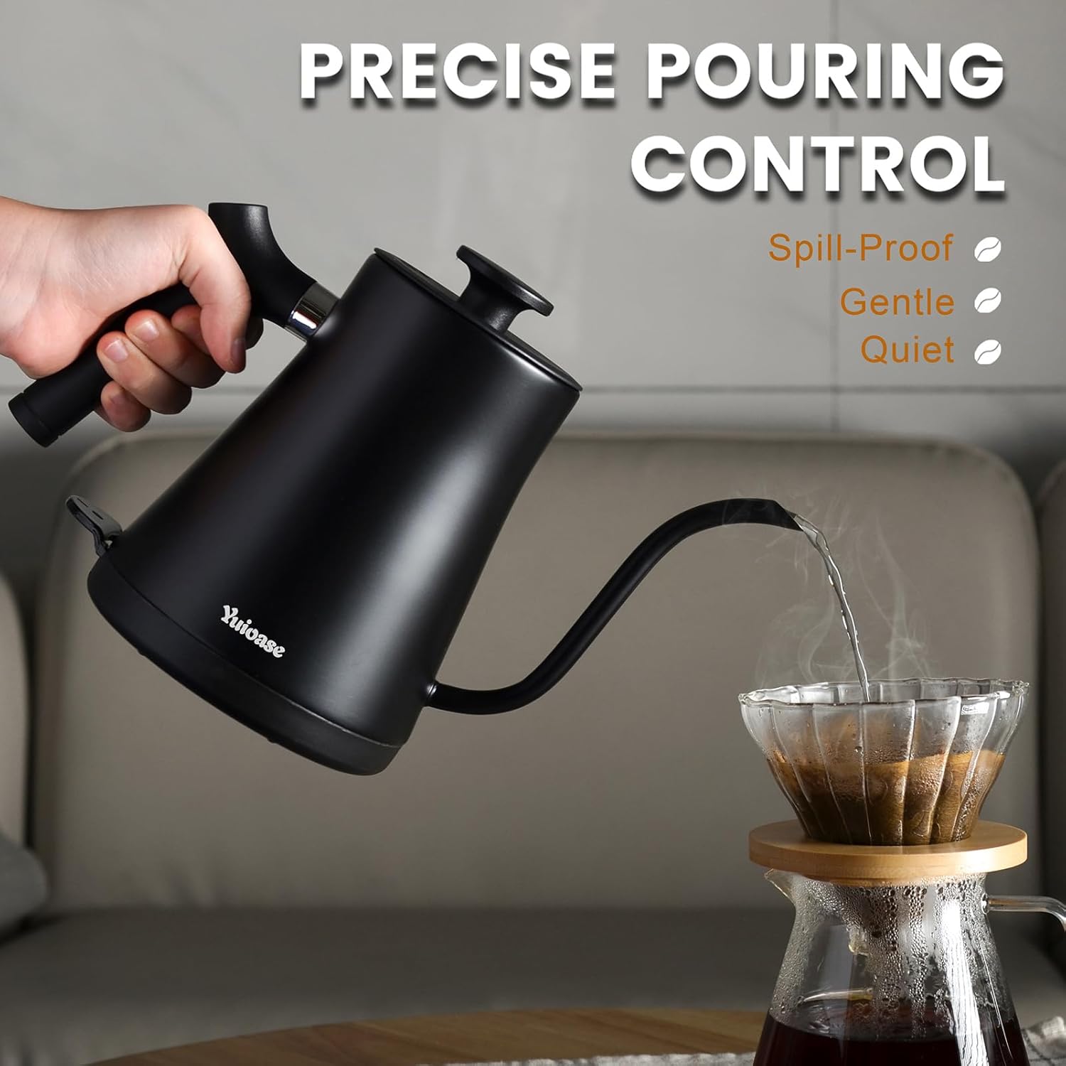 Hervidor Eléctrico Control Vertido Cuello de Cisne 1Litro