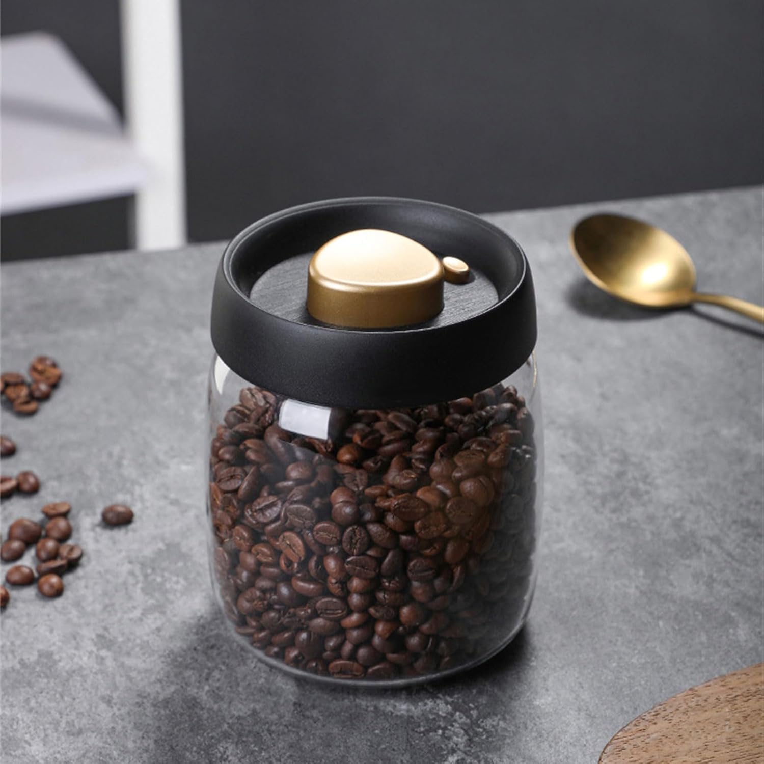 Envase Frasco con Tapa Hermetica para Almacenar Cafe Grano 250g