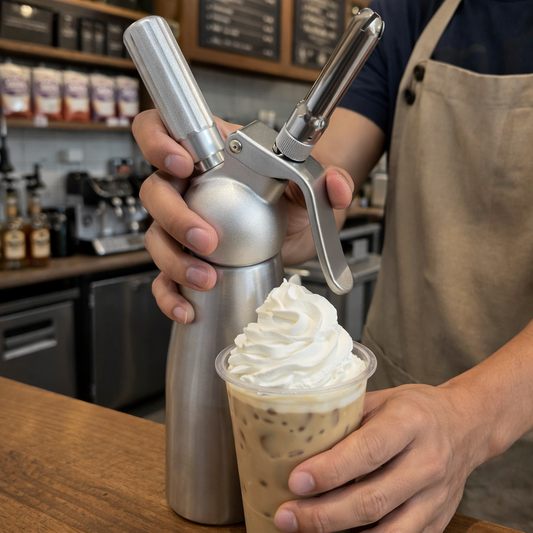 Sifon Dispensador Crema Chantilly 1 Litro en Acero Inoxidable