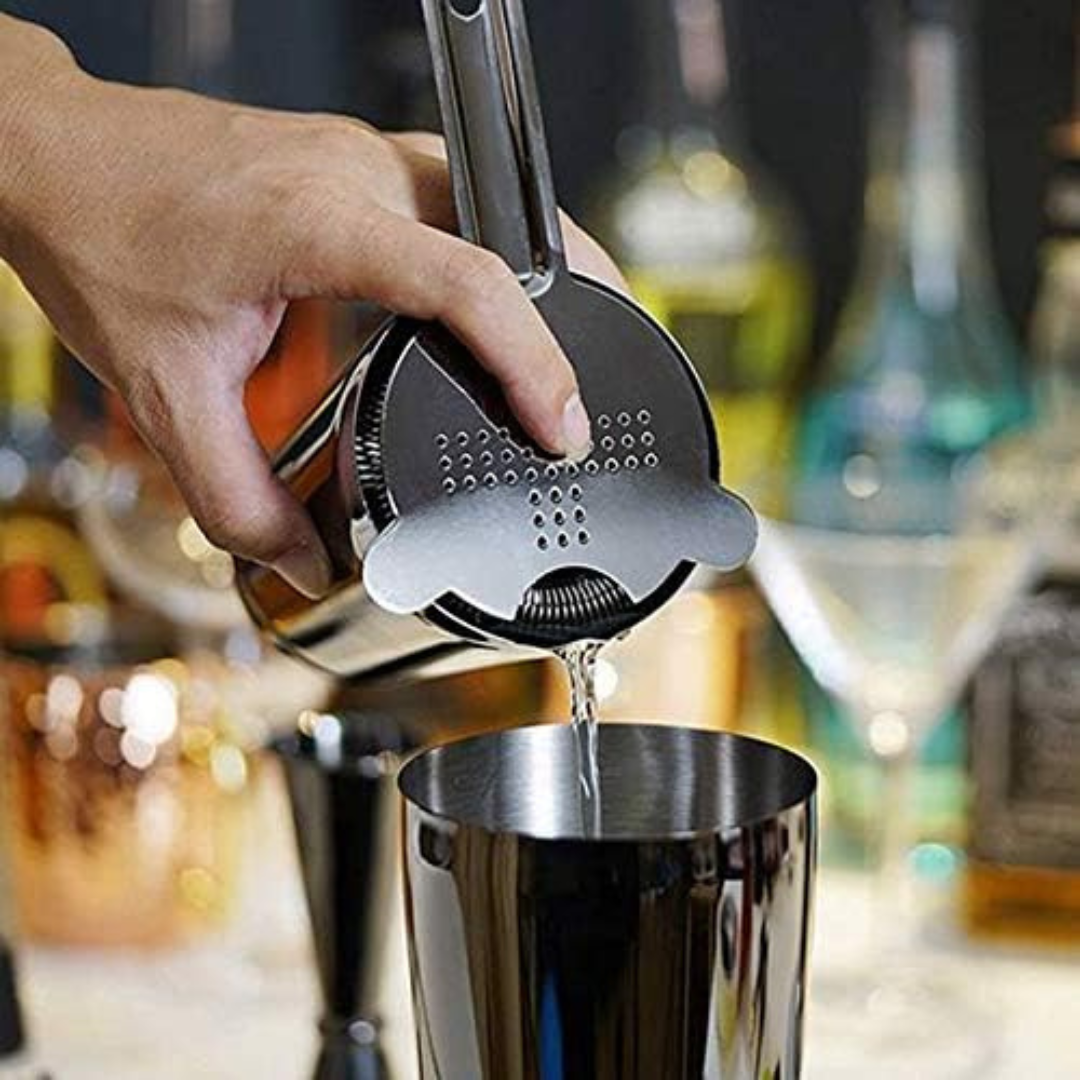 Juego Coctelero Completo Color Plata para Barman en Acero Inoxidable