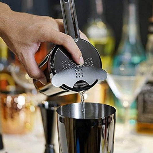 Juego Coctelero Completo Color Plata para Barman en Acero Inoxidable