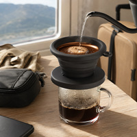 Dripper V60 Plegable de Cafe Tipo Origami Kalita y Timemore B75 para Viaje