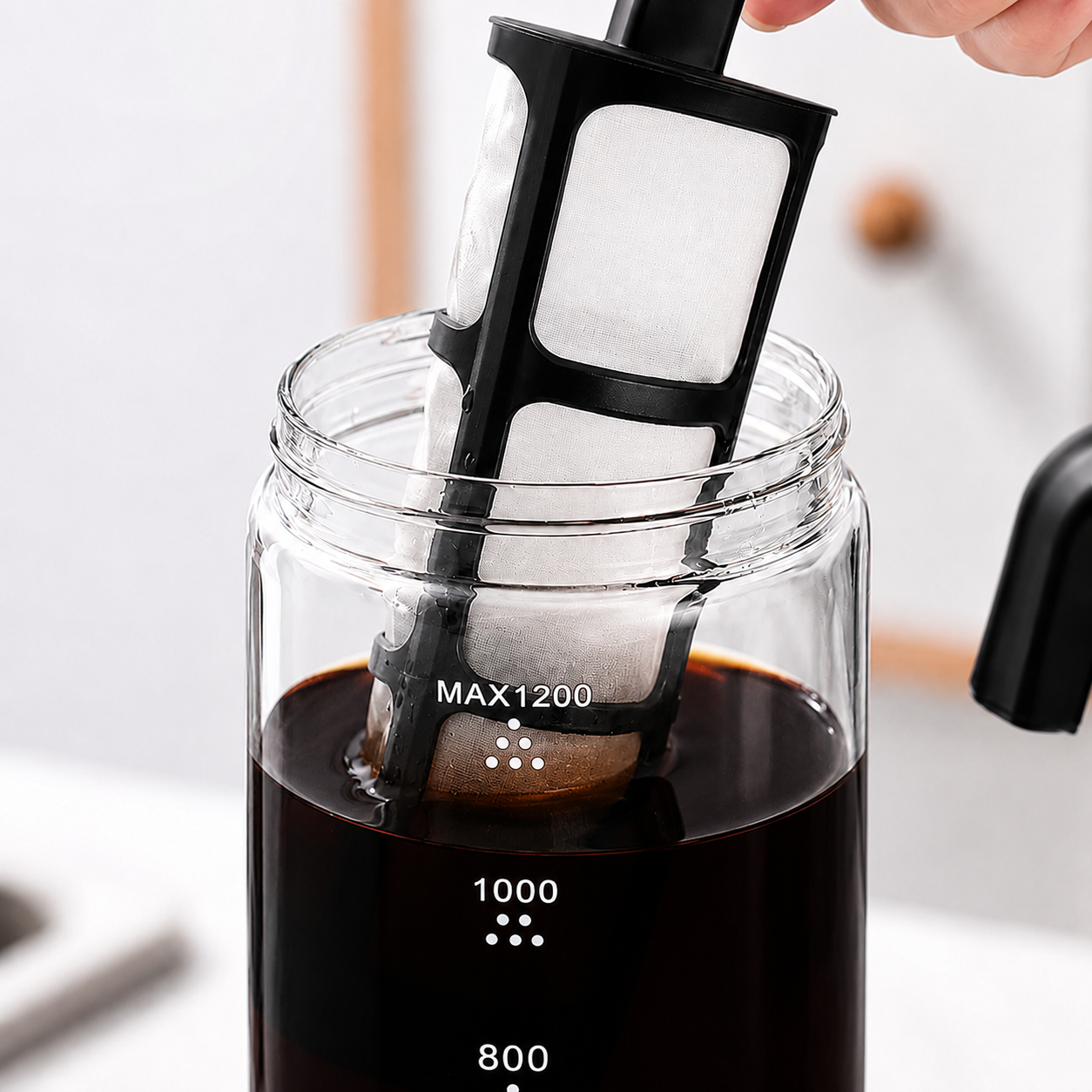 Cafetera Cold Brew 1.3L con Filtro Extraible para Cafe Frio y Te Helado