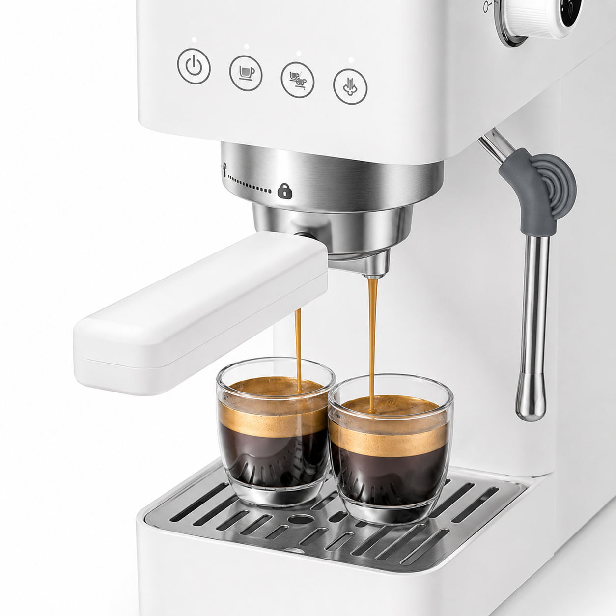 Cafetera Maquina Espresso AMZCHEF 20 Bares con Vaporizador de Leche