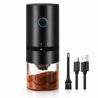 Molino Electrico Conico Portatil con Puerto USB Negro