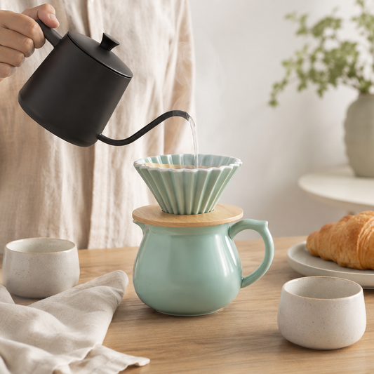 Kit Cafetera Filtrado V60 Origami Ceramica