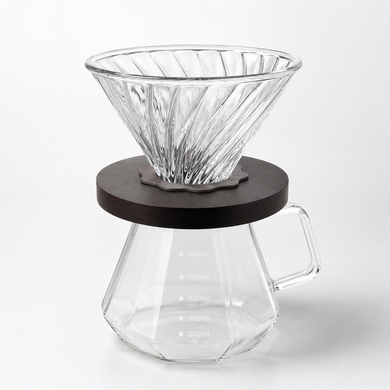 Kit Cafetera Dripper V60 Star 02 con Server Vidrio 600ml