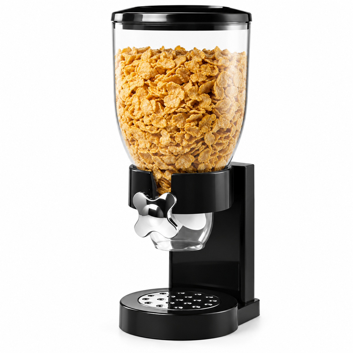 Dispensador de Cereales Individual Negro con Dosificador