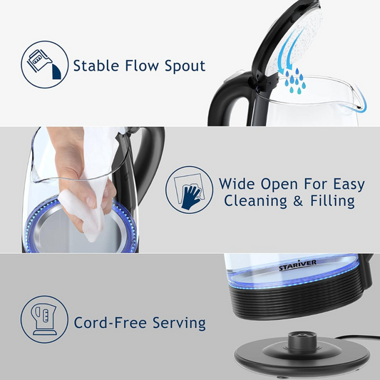 Hervidor Eléctrico Stariver para Catación de 2 L con Apagado Automático.