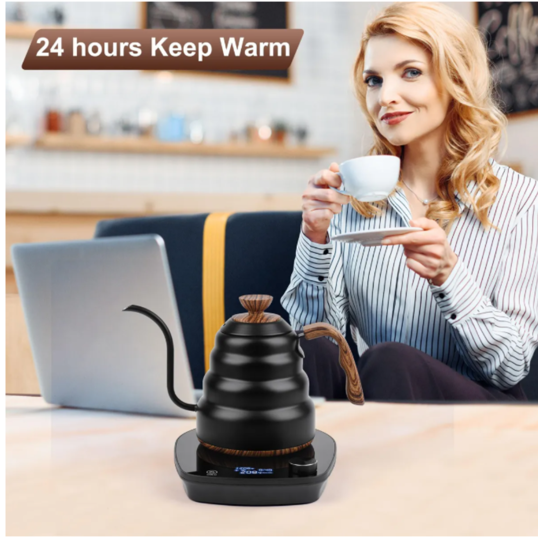 Hervidor Eléctrico Negro Cuello de Cisne 1 L para Barismo