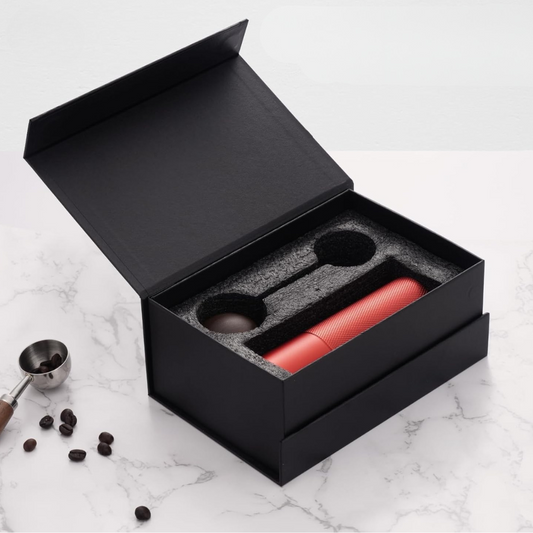 Molinillo de Café Pro Rojo Manual Ajustable con Muelas de Acero 35 g