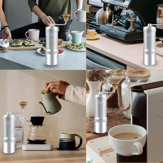 Moledor para Café Profesional Plateado NewlukPro Ajustable Exterior de Exactitud