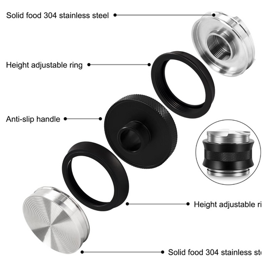 Manipulador Tamper y Distribuidor 2 en 1 para Máquina Espresso 58mm