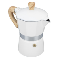 Cafetera Italiana Moka 150 ml  Aluminio Color Blanco 3 Tazas