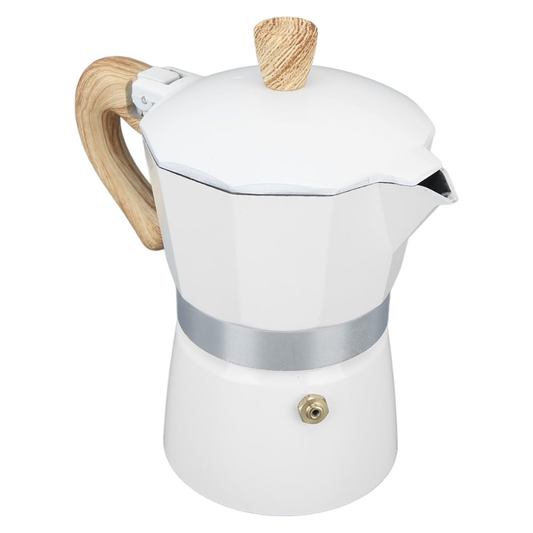 Cafetera Italiana Moka 150 ml  Aluminio Color Blanco 3 Tazas