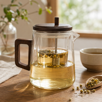 Tetera de Vidrio con Infusor para Te y Aromaticas 750ml