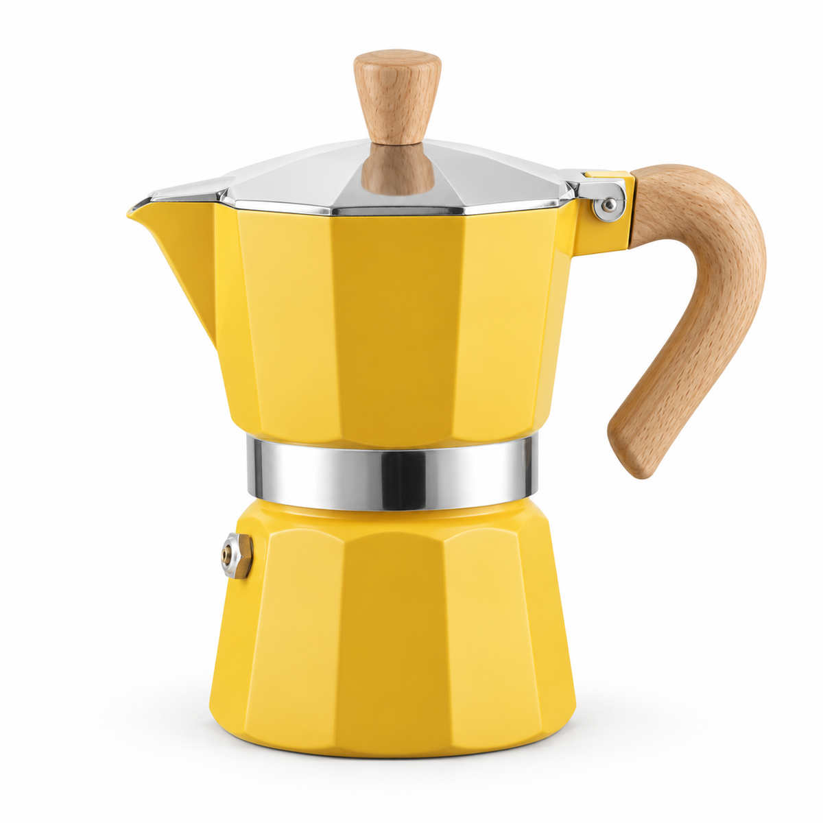 Cafetera Italiana Moka 300 ml 6 Tazas Amarilla