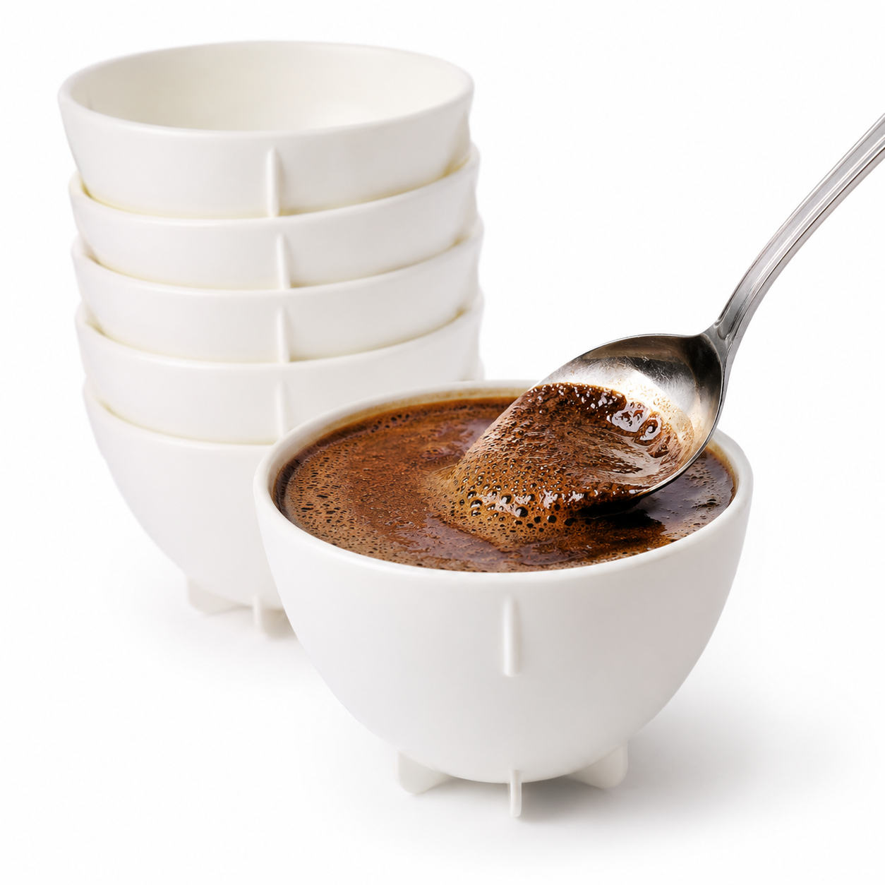Taza Blanca para Catacion de Cafe 200 ml Apilable