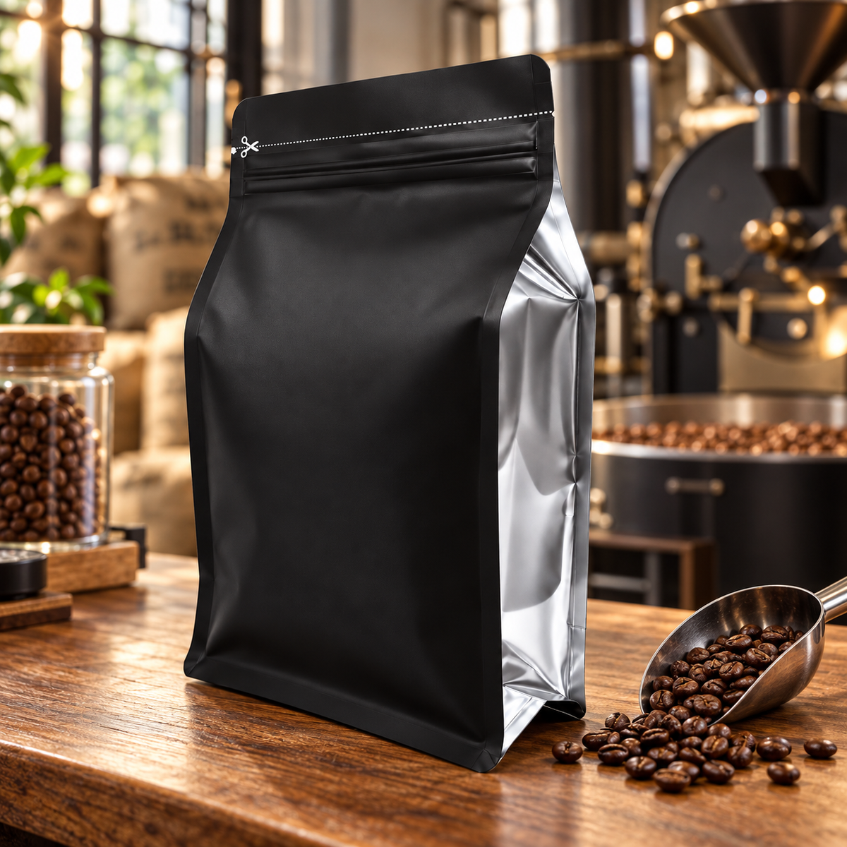 Empaque Bolsa para Cafe Institucional 2.5 KG Negro x 1 Unidad