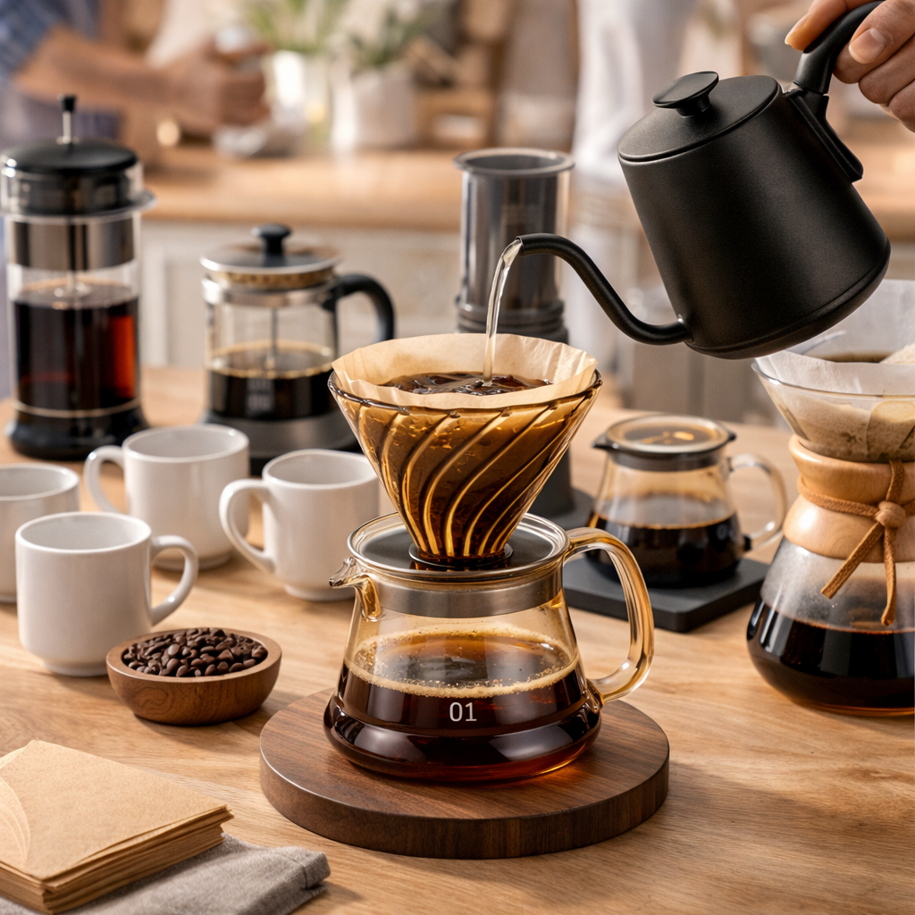 |Kit Gold| Cafetera Filtrado Dripper V60 Jarra Filtros Papel Tamaño 01