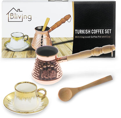Juego de Café Turco: Ibrik + Taza + Cuchara
