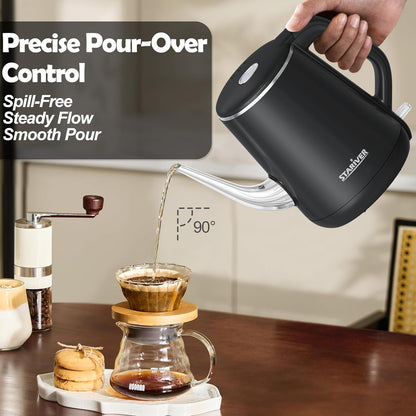 Hervidor Stariver Cuello de Cisne  Negro 0.8Lt