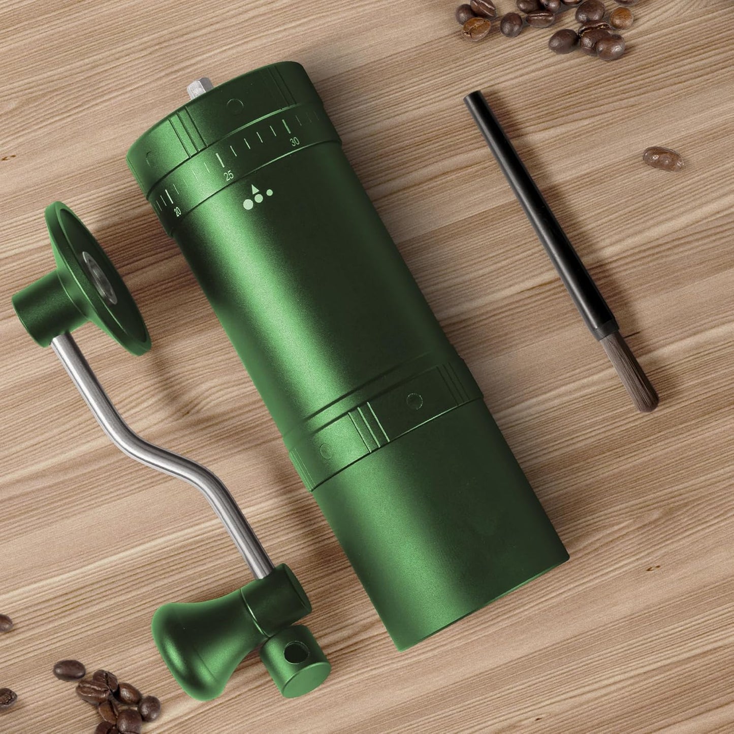 Molino Pro Molienda Ajustable Verde Muelas en Acero Inoxidable 30g