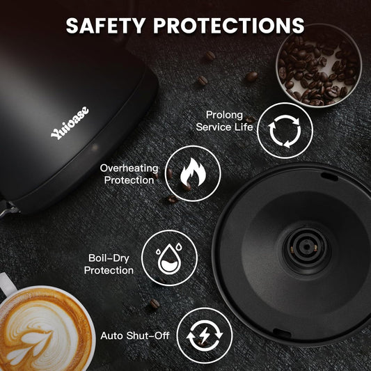 Hervidor Eléctrico Control Vertido Cuello de Cisne 1Litro