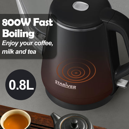 Hervidor Stariver Cuello de Cisne  Negro 0.8Lt