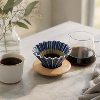 Cafetera Dripper v60 Tipo Origami Para Cafe Filtrado Con Base De Madera