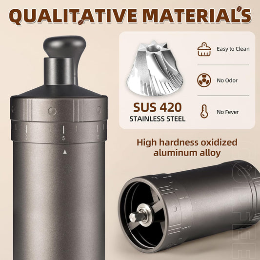 Molino para Café Ajustable Acero Inoxidable Gris Muelas en Acero