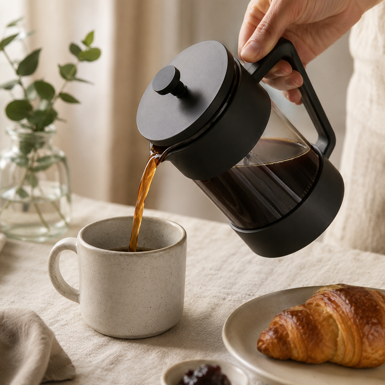 Cafetera Prensa Francesa Negra 350 ml