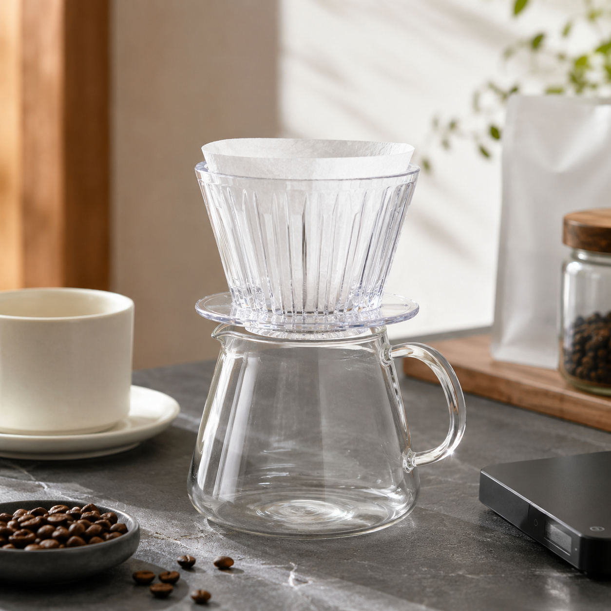 Cafetera Metodo Dripper YRP Tipo Timemore B75 Transparente 1-2 Tazas