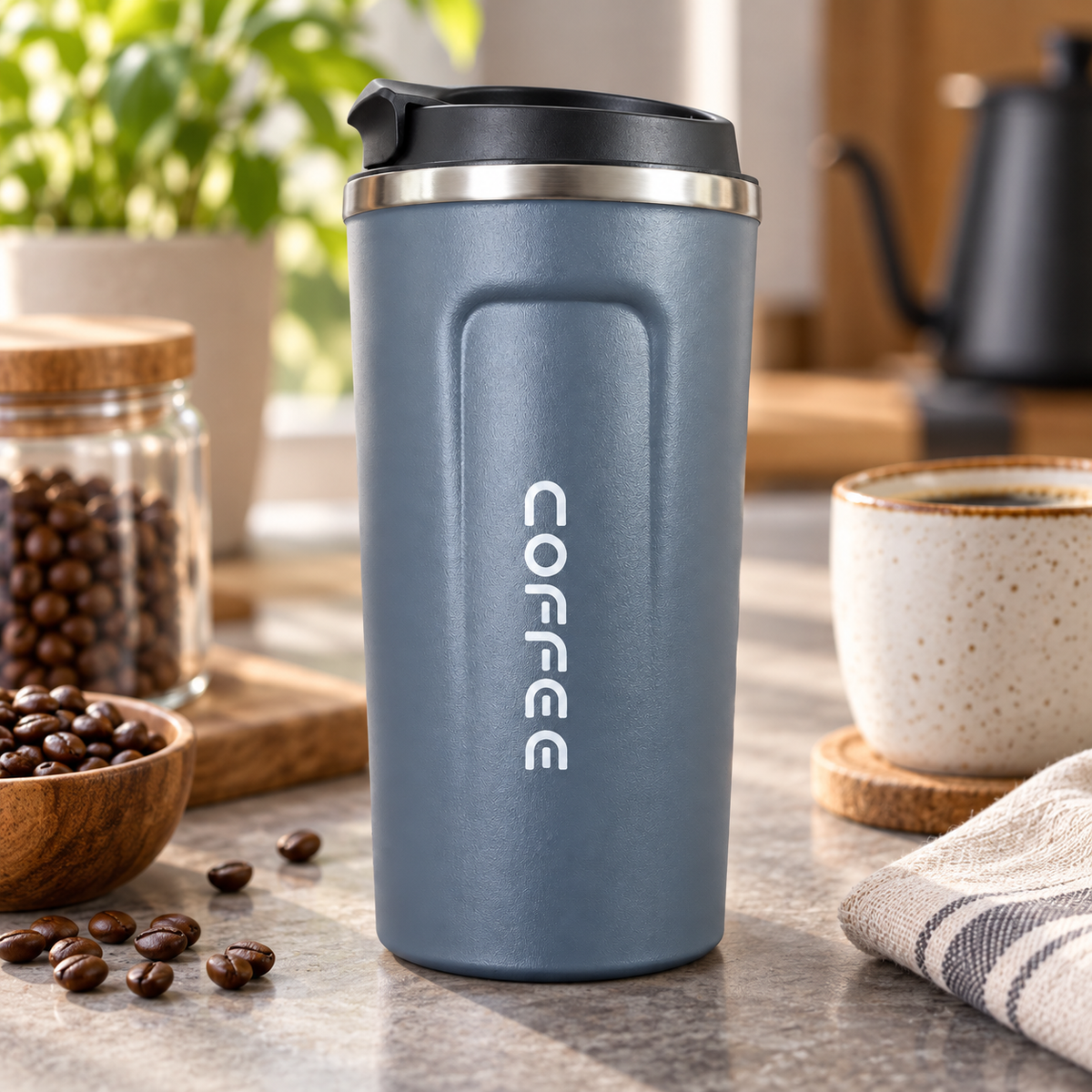 Vaso Termico Hermetico Gris 510 ml
