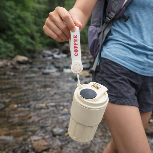 Vaso Termo Cafe Portatil Indicador Temperatura Hermetico y Antideslizante